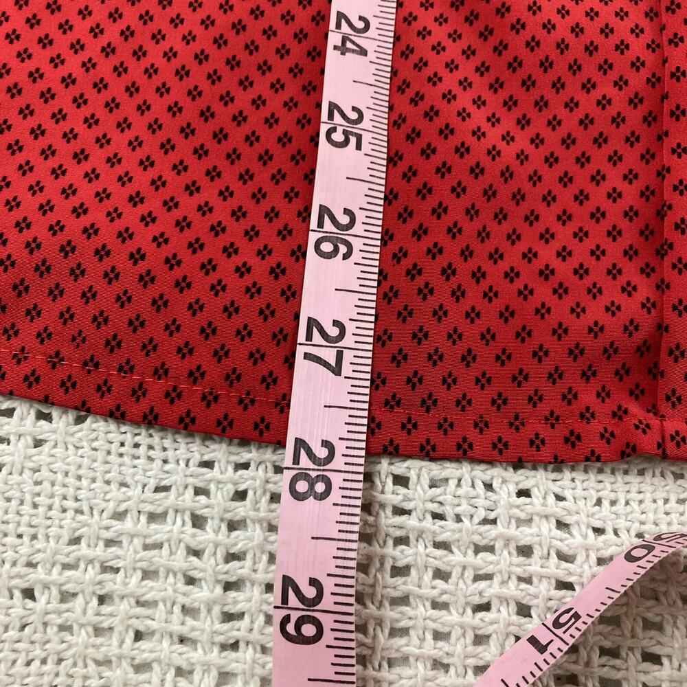 Impressions of California Size 40 Red Black Diamond Pattern Button Up Blouse VTG - Picture 5 of 6